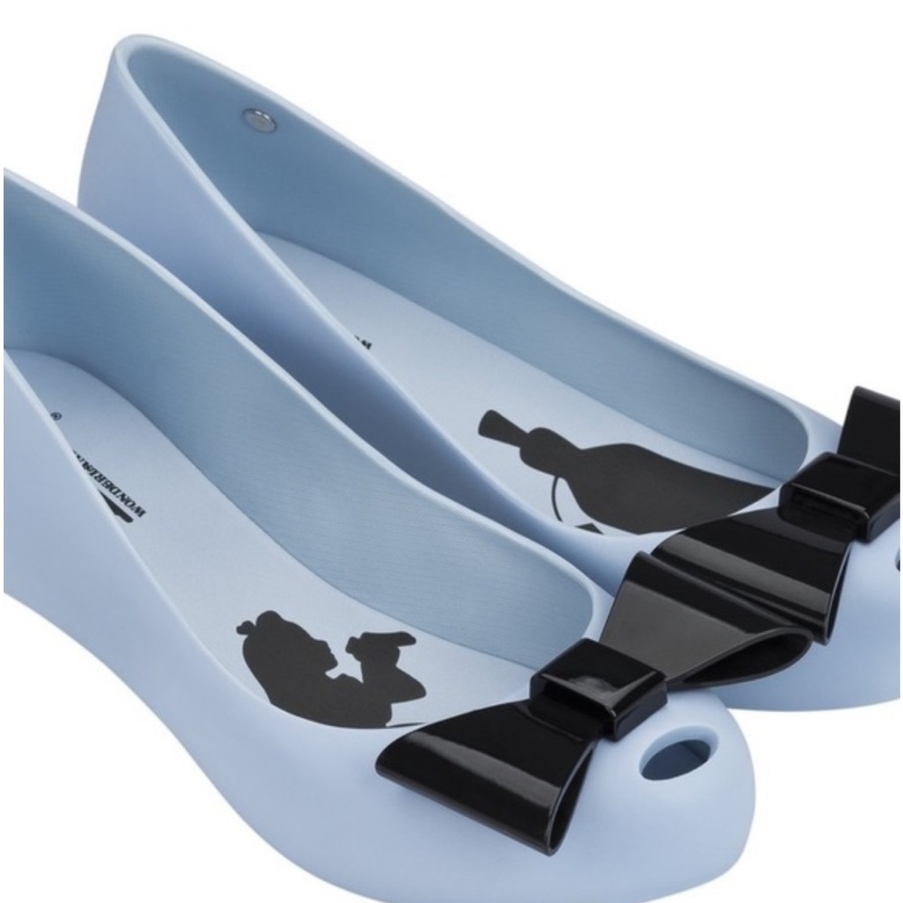 Melissa X Alice in wonderland Light Blue flats NWOB